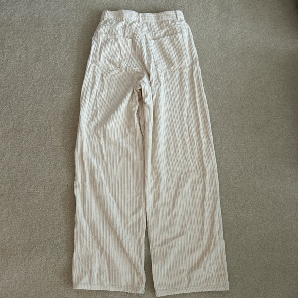 Zara Women’s Off White Beige cream Corduroy Pants Size EUR38/US6 - Picture 4 of 4